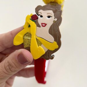 Tiara pompom aplique luxo