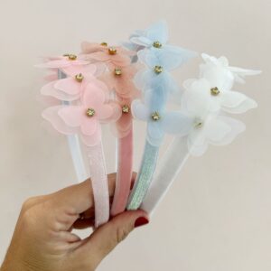 Tiara borboletas organzas