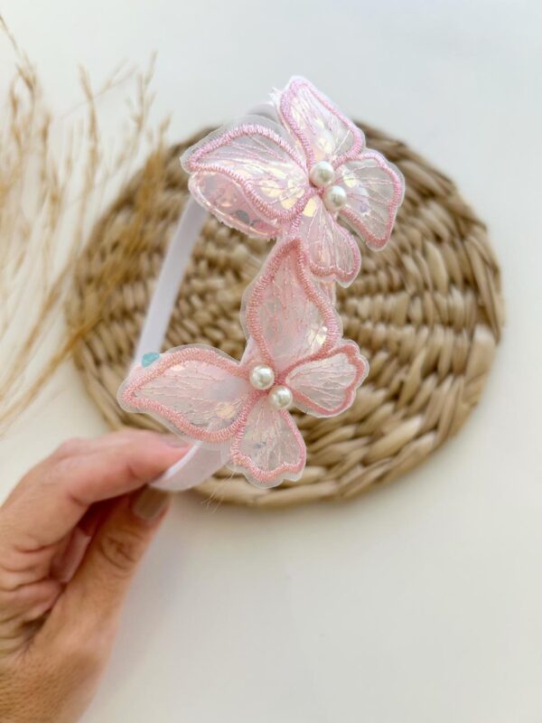 Tiara borboletas luxo